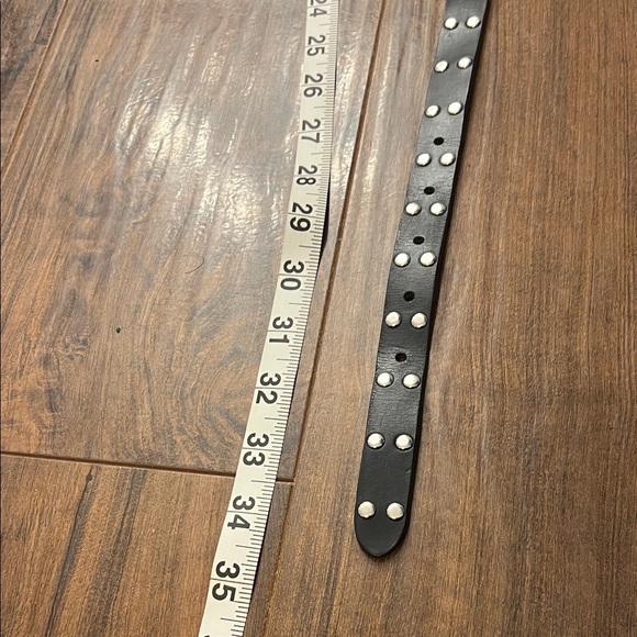 Women’s Black Belt with Silver Studs and Buckle main image 5